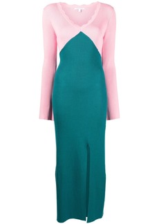 Olivia Rubin Reese colour-block ribbed dress