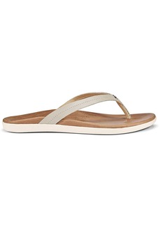 OluKai Honu Womens Leather Arch Support Thong Sandals
