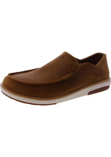 OluKai Kalia Mens Leather Slip On Loafers