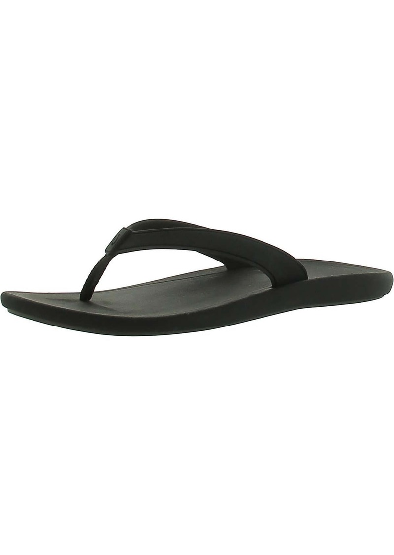 OluKai KAPEHE Womens Faux Leather Slip On Thong Sandals