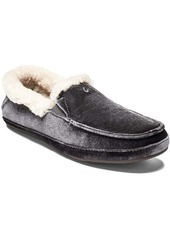 OluKai Ku'Una Lanui Womens Velvet Shearling Lined Moccasin Slippers