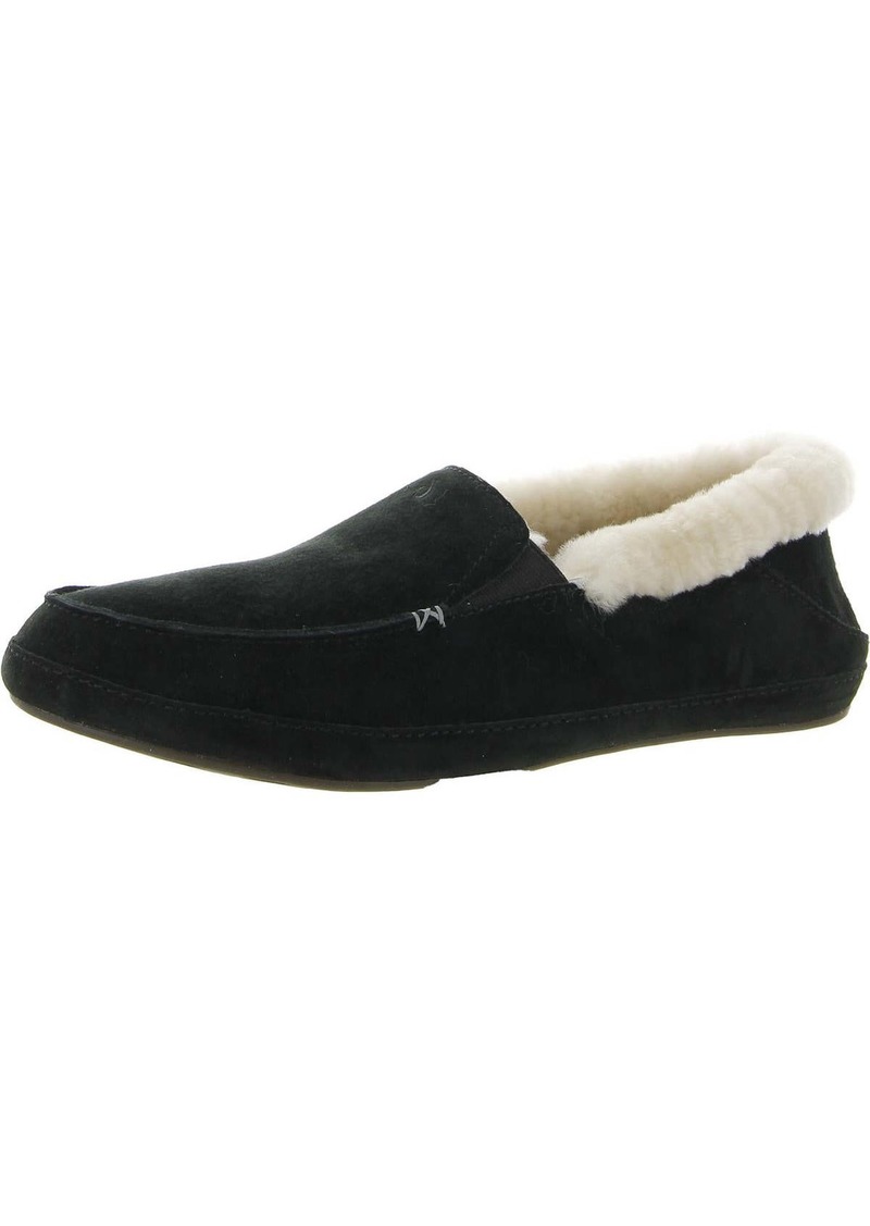 OluKai Ku'Una Womens Shearling Cozy Moccasin Slippers