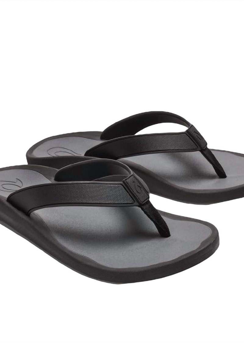 OluKai Men's Koko'o Sandals In Black/dark Shadow