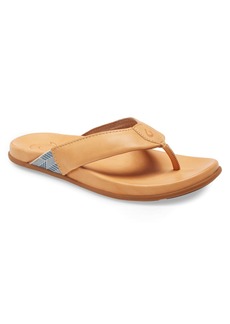 OluKai Malino Flip-Flop in Natural Leather at Nordstrom