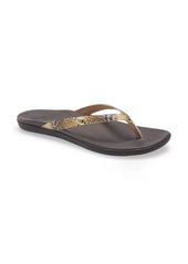 OluKai Ho Opio Leather Flip Flop