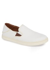 OluKai Kahu Collapsible Slip-On Sneaker in Off White/Off White Textile at Nordstrom