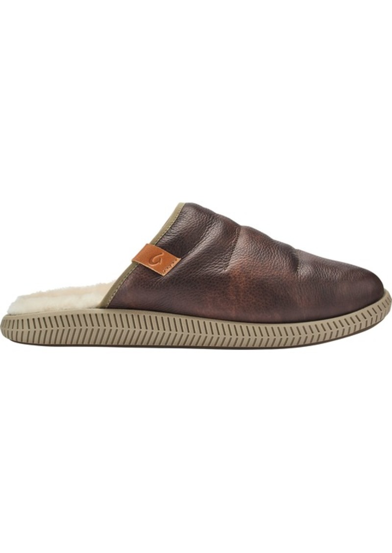 OluKai Men's Mua 'Ili Slippers, Size 8, Brown | Father's Day Gift Idea