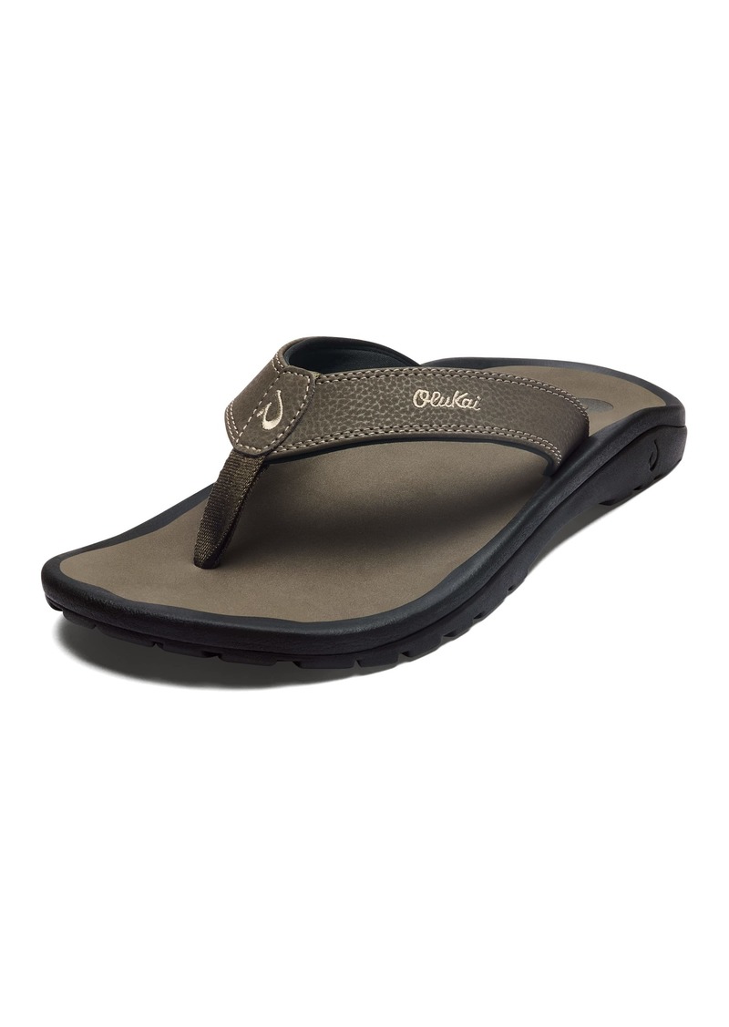 OLUKAI Ohana Men's Beach Sandals Quick-Dry Flip-Flop Slides Water Resistant & Lightweight Compression Molded Footbed & Ultra-Soft Comfort Fit