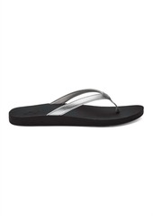 OluKai Women's Puawe Beach Sandals - Narrow In Silver Black