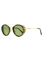 Omega Men's Oval Blinkers Sunglasses OM0021H 52N Havana/Gold 52mm