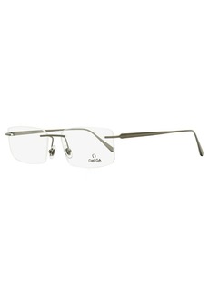 Omega Men's Rimless Eyeglasses OM5007H 008 Gunmetal 56mm