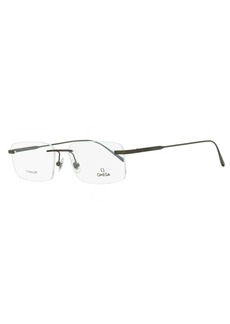 Omega Men's Rimless Eyeglasses OM5037 008 Gunmetal 56mm