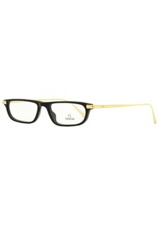 Omega Unisex Rectangular Eyeglasses OM5012 001 Black/Gold 52mm