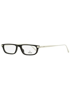 Omega Unisex Rectangular Eyeglasses OM5012 01A Black/Palladium 52mm