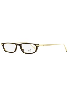 Omega Unisex Rectangular Eyeglasses OM5012 052 Havana/Gold 52mm