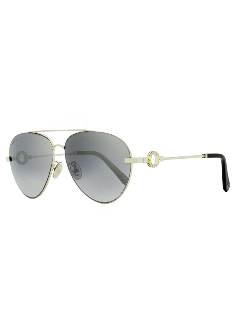 Omega Women's Pilot Sunglasses OM0031H 18C Rhodium/Black 61mm