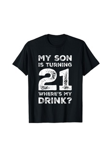 21st Birthday for Dad Mom 21 Year Old Son Gift Family Squad T-Shirt