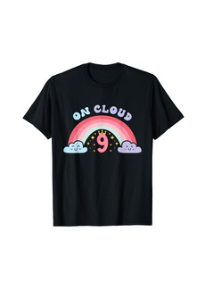 9th Birthday Rainbow On Cloud Nine T-Shirt