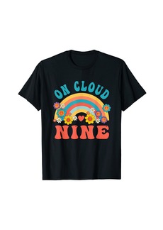 On Cloud Nine Happy 9th Birthday 9 Years Old Flower Retro T-Shirt