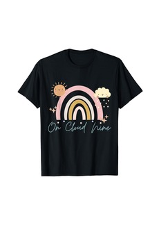 On Cloud Nine Rainbow Girls 9th Birthday T-Shirt
