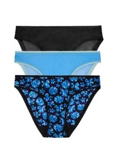 On Gossamer Mesh Hip Bikini Underwear 3 Pack - GalaxyFloral/LightBlue