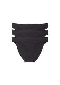 On Gossamer Women's Cotton Hip Bikini Panty, Pack of 3 1402P3 - Black