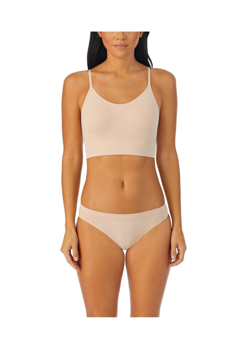 On Gossamer Women's Cabana Cotton Seamless Longline Bralette G5282 - Champagne