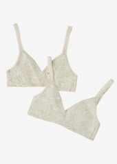 On Gossamer Women's Cotton Bralette, Pack of 2 010404P2 - Champagne, White