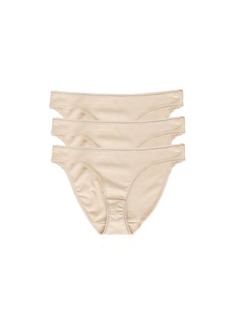 On Gossamer Women's Cotton Hip Bikini Panty, Pack of 3 1402P3 - Champagne