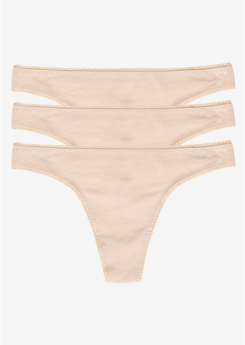 On Gossamer Women's Cotton Hip G Panty, Pack of 3 1412P3 - Champagne