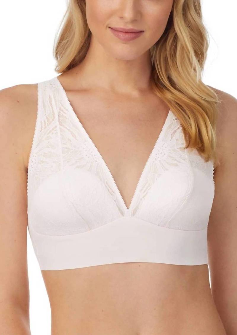 On Gossamer Sleek & Lace Built Up Bralette In Mauve Chalk