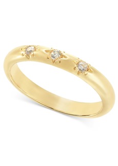 On 34th Gold-Tone Crystal Band Ring, Created for Macy's - Gold