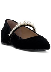 On 34th Sarrya Pearl Mary-Jane Flats, Created for Macy's - Black Velvet