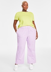 On 34th Trendy Plus Size Pull-On Chino Pants, Created for Macy's - Safari