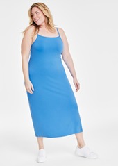 On 34th Trendy Plus Size Ribbed Midi Dress, Created for Macy's - Regatta