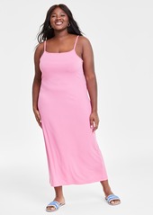 On 34th Trendy Plus Size Ribbed Midi Dress, Created for Macy's - Regatta