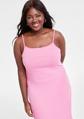 On 34th Trendy Plus Size Ribbed Midi Dress, Created for Macy's - Regatta