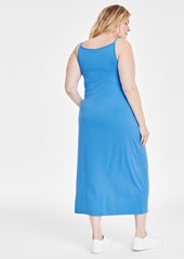 On 34th Trendy Plus Size Ribbed Midi Dress, Created for Macy's - Regatta