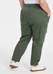 On 34th Trendy Plus Size Tapered Ankle-Length Cargo Pants, Created for Macy's - Palmetto