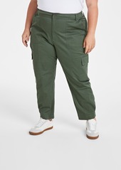 On 34th Trendy Plus Size Tapered Ankle-Length Cargo Pants, Created for Macy's - Palmetto