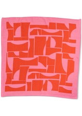 On 34th Women's Abstract Geo Square Scarf, Created for Macy's - Pink Red