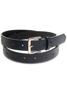 On 34th Women's Adjustable Faux-Leather Belt, Created for Macy's - Black