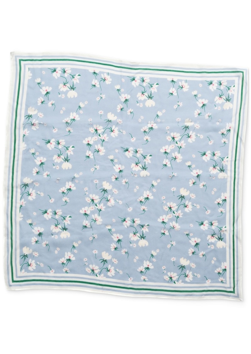 On 34th Women's Cheerful Floral Square Scarf, Created for Macy's - White Multi