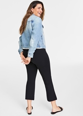 On 34th Women's Classic Denim Trucker Jacket, Created for Macy's - Dark Wash