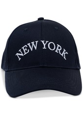 On 34th Women's Cotton Conversational Baseball Cap, Created for Macy's - Navy
