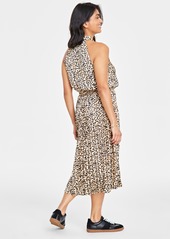 On 34th Women's Halter-Neck Floral Midi Dress, Created for Macy's - Magenta Moon