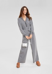 On 34th Women's Knit Wide-Leg Jumpsuit, Created for Macy's - Port Royale