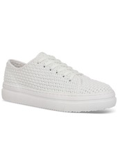 On 34th Women's Lusille Woven Lace-Up Sneakers, Created for Macy's - White