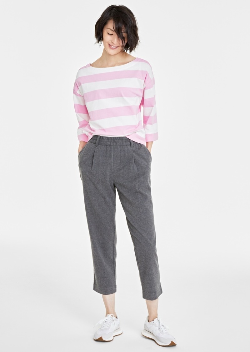 On 34th Women's Mid-Rise Ankle Pants, Created for Macy's - Gray