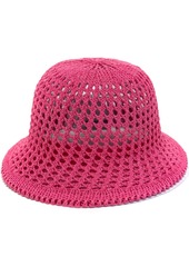 On 34th Women's Open-Knit Crochet Cloche Hat, Created for Macy's - Fuchsia